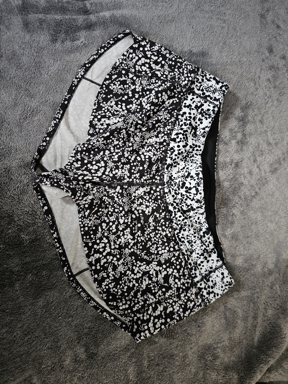 lululemon athletica Black & White Printed Athletic Shorts